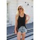thumbnail image 4 of Camisetas Sin Mangas Plisadas de Verano para Mujer M Negro, 4 of 9