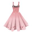 thumbnail image 5 of Elegant Valentines Dress for Women Sleeveless Round Neck A-Line Heart Print Party Dresses Watermelon Red 2XL, 5 of 5