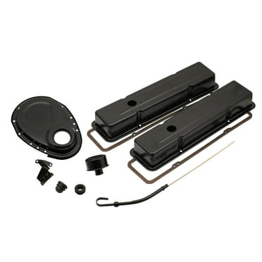 Mr. Gasket 9834BP Flat Black Engine Dress-Up Kit for Small Block Chevy Fits select: 1968-1986 CHEVROLET CAMARO, 1969-1986 CHEVROLET C10