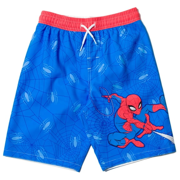 Marvel Spider-Man Toddler Boys Swim Trunks Bathing Suit Blue/Red 2T