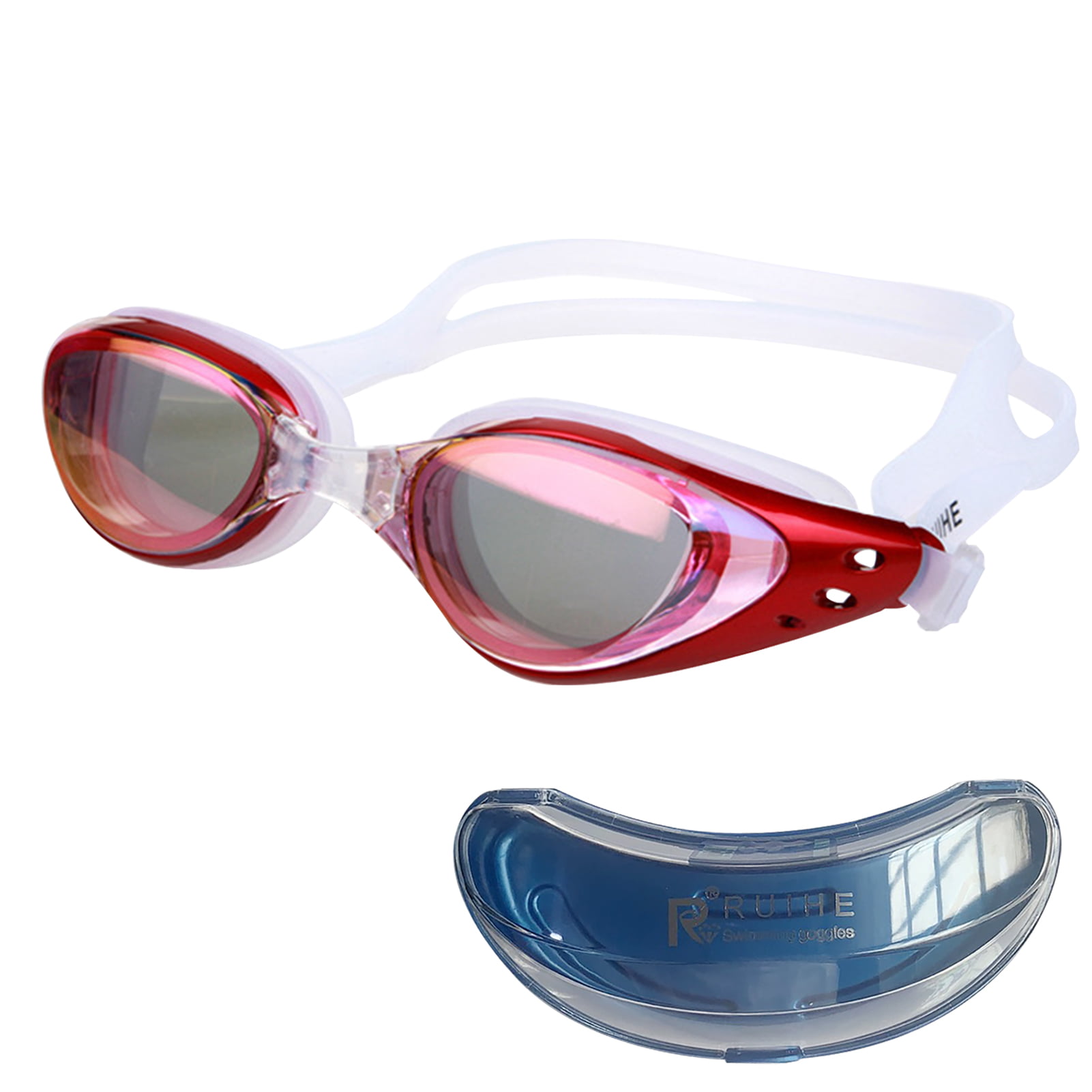 Non-Fogging Anti UV Swimming Swim Goggle Glasses Adjustable Eye Protect Deco 