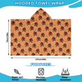 thumbnail image 2 of Orange Bigfoot and Grass Pattern Hooded Bath Towel，50"x30" for Ages 3 To 12 Kids, Quick Dry Lightweight Soft Microfiber Hood Beach Towel Cover Up for Kids, 2 of 7