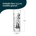 thumbnail image 2 of Libbey Zombie Clear Glass Tumbler Set, Vintage-Style Tiki Drinking Glasses Set of 4, Exotic, Tall Drinking Glass Cups for Backyard Luau or Pool Party, 2 of 6