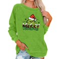 thumbnail image 2 of KYGABAK Grinch Sweatshirt Christmas Sweatshirts for Women Grinch Sweatshirt for Women Ugly Christmas Sweater Women Women'S Casual Fashion Print Raglan Sleeve Long Sleeve O-Neck Pullover top Blouse, 2 of 5