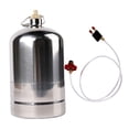 thumbnail image 2 of LOVIVER Stainless Steel Gas Bottle Inflatable Gas Tank Fuel Canister Container Empty Refillable for Outdoor Cooking BBQ Camping Stove 1.5L, 2 of 8