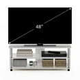 thumbnail image 3 of Furinno Sully 3-Tier TV Stand for TV up to 48, White Oak, Stainless Steel Tubes, 3 of 6