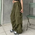 thumbnail image 5 of Harajuku Pants Women Streetwear Vintage Hip Hop Wide Leg Joggers Sweatpant, 5 of 10