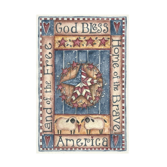 Trademark Fine Art 'God Bless America Home of The Brave' Canvas Art by Shelly Rasche
