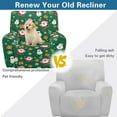 thumbnail image 4 of HELLHERO Santa Claus Print Couch Cover 1 Seat Sofa Recliner Set Snowman Snowflake Print Recliner Slip Covers for Lazyboy Recliners Decorative Reclining Furniture Protectors for Christmas, 4 of 8