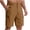 Brown, variant on Men's Cargo Bermuda Shorts with Multiple Zipper Pockets Knee Length Elastic Waist Hiking Work Trip Golf Camping Casual Shorts Brown XL