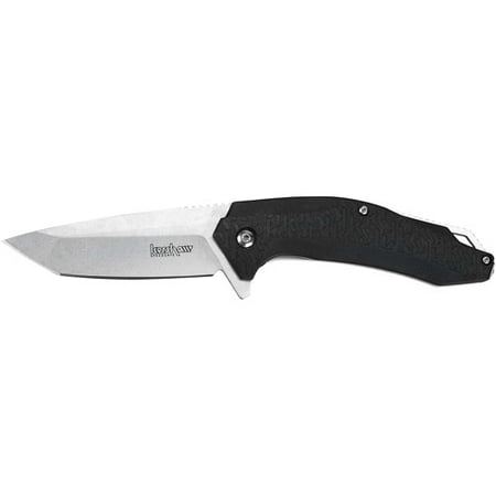 Kershaw FreeFall (3840) 3.25 In. Stonewashed Stainless Steel Blade With Modified Tanto Tip; K-Texture Handle With SpeedSafe Assisted Open, Liner Lock, Flipper, Reversible Deep-Carry Pocketclip; 4.1oz