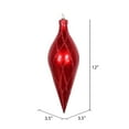 thumbnail image 2 of Vickerman 12" Red Candy Finish Finial Ornament with Glitter Accents, 2 of 2