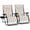 Tan Stripes, variant on Best Choice Products Set of 2 Extra Wide Zero Gravity Lounge Chair Recliners w/ Cup Holder - Black Stripes