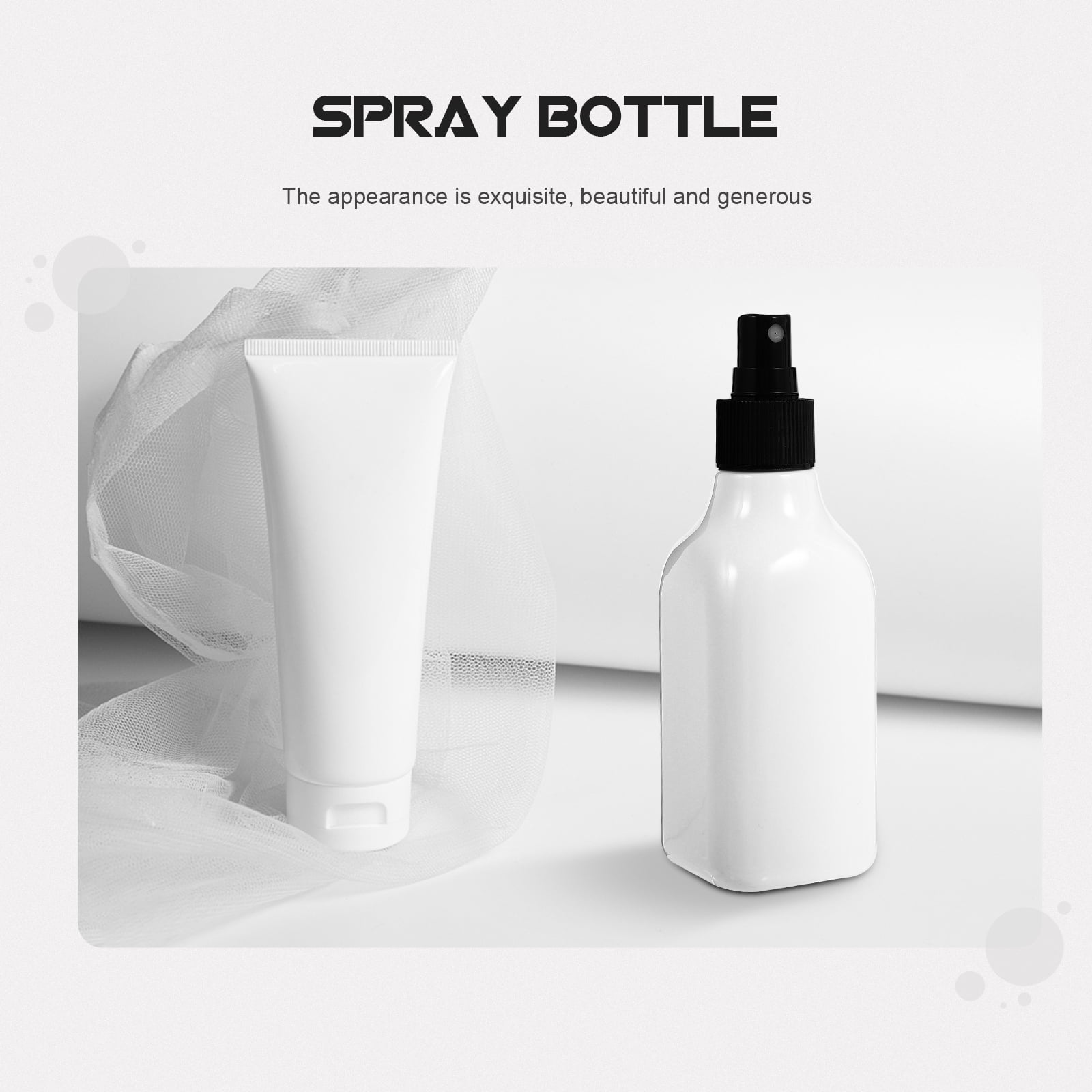 YSNOOWE 10Pcs Black Spray Bottles Refillable Travel Containers for Home Use