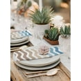 thumbnail image 6 of Hokiten Kitchen Dinner Napkins Set of 8 Navy Blue Brown Ombre Moire Cloth Napkins Reusable Washable Table Napkins for Weddings Cocktail Parties Holiday Table Decor 20x20 Inch, 6 of 8