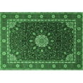 thumbnail image 1 of Ahgly Company Indoor Rectangle Medallion Emerald Green Traditional Area Rugs, 5' x 8', 1 of 4