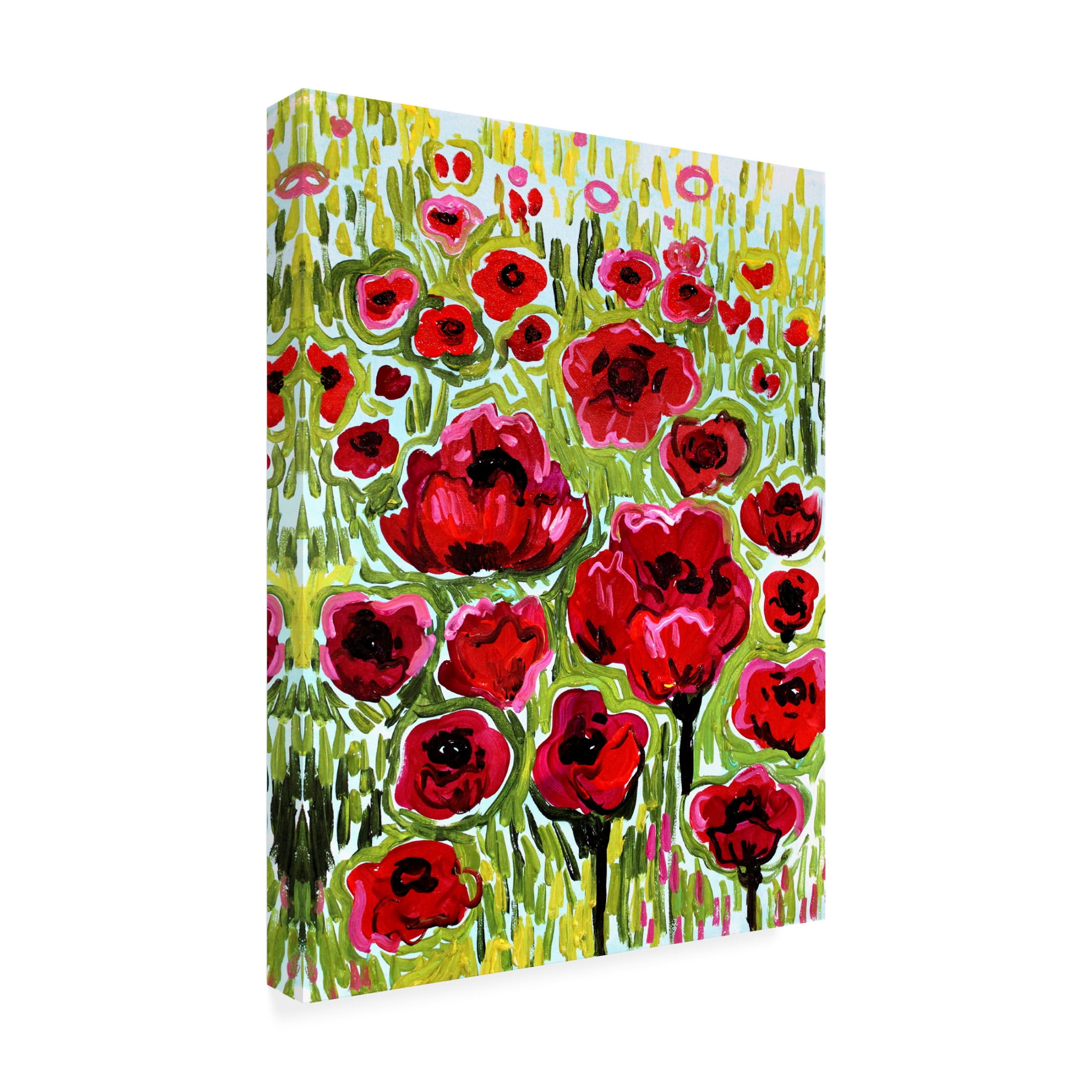 Canvas Wall Art - Natasha Wescoat 'Poppy Dream' Wall Art for Living Room, Bedroom, or Office Décor by Trademark Fine Art - 35 x 47 Inches