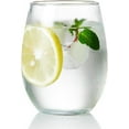thumbnail image 2 of Stemless Wine Glasses, Laser Cold Cutting Process, Ultra-Thin Smooth Rim, Tritan BPA-Free Plastic, Top-Rack Dishwasher-Safe, Set of 4, 20 Ounces, Clear, 2 of 8