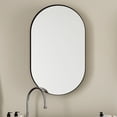 thumbnail image 2 of 20x34 Inch Oval, Matte Black, Metal Framed | Recessed or Surface Mount for Bathroom Storage | Durable, Easy - assemble with Adjustable Shelves, 2 of 7