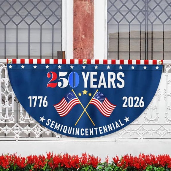 250 Anniversary USA Flag, America 250 Flag, 250 Year American Anniversary Flag, Patriotic Bunting Banner for Home Display, 250th Anniversary Celebration Decor