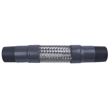 Stainless Braided Male NPT Threaded Connectors HVAC Stock Lengths