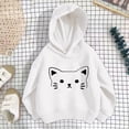 thumbnail image 3 of Hiijoy Baby Girls Hoodie Cute Cartoon Cat Hooded Sweatshirt Casual Loose Pullover Hoody, 3 of 3