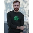 thumbnail image 2 of Saint Patrick's Leaf Clover Sweatshirt Men -Image by Shutterstock, Male 4X-Large, 2 of 4