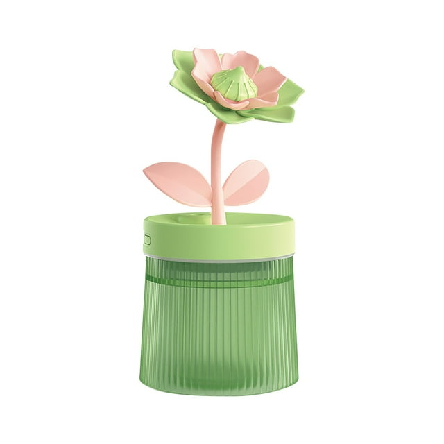 SHAGUOZHOU Mist compatible with Machine for Industrial Use Little Hippo Cute Flower Mini Humidifier 260ml Desktop Humidifiers For Bedroom Portable Small Cool Mist Humidification For Home Baby Nursery