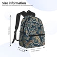 thumbnail image 3 of Daiia Indian Paisley 2 School Backpack for Men Women, Unisex Large Waterproof Bookbag Schoolbag Casual Daypack for High School/College/Teens/Travel/Work Black, 3 of 8