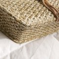 thumbnail image 2 of Bolso bohemio con estilo bolsos de hombro informales de paja y pu con forma hexagonal bolsos bohemios de playa con asa superior para mujer, 2 of 9