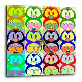 3drose Funny Orange Hippo Primitive Art Wall Clock 13 By 13 Inch Walmart Com - caracteres roblox cuadrilla de dibujos animados en 3d ventana rota