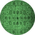 thumbnail image 1 of Ahgly Company Indoor Round Oriental Emerald Green Industrial Area Rugs, 4' Round, 1 of 4