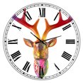 thumbnail image 1 of Designart 'Rainbow Antlers' Oversized Modern Wall Clock, 1 of 5
