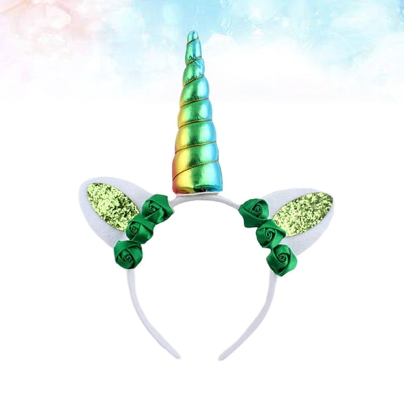 Milisten St. Patrick's Unicorn Hair Bands Lightweight Headdress Decorative Party Accessories 5 Count