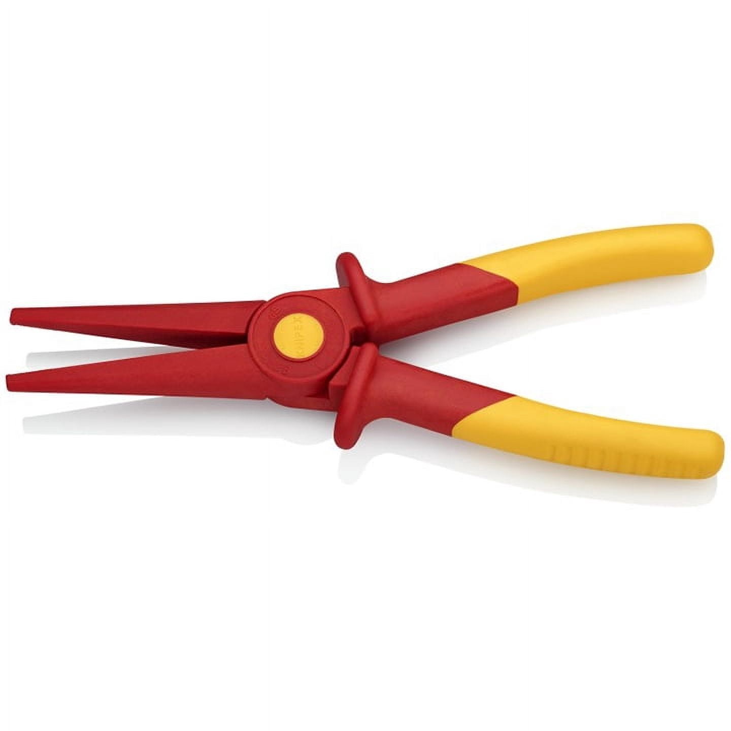 KNIPEX Tools 98 62 02, Flat Nose Plastic Pliers 1000V Insulated, Orange