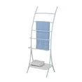 thumbnail image 2 of Twilio Freestanding 5 Tier Bathroom Towel Rack with Storage Shelf, White Metal, 2 of 3