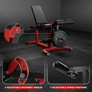 Leg Extension and Curl Machine, 440LB Adjustable Leg Curl Machine for Home Gym, Seated Leg Extension and Lying Curl Machine for Lower Body Workouts