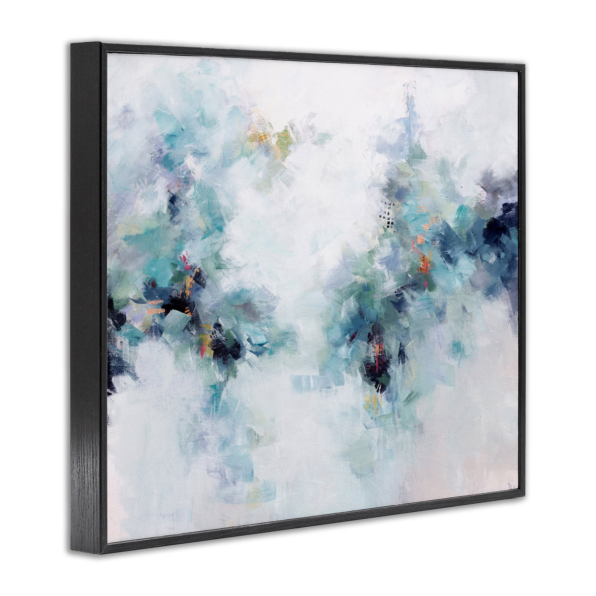 Reaching Out Abstraction Black Framed Giclee Art, design by Karen Hale