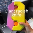 thumbnail image 3 of Giant oversized radish knife toy 3D gravity luminous carrot knife simulation decompression butterfly knife, 3 of 4