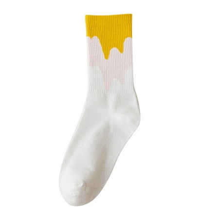 

Fashion Socks Women Autumn And Winter Socks In The Tube Socks Street Wave Striped Print Socks