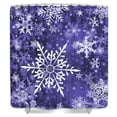 thumbnail image 2 of Christmas Snowflake Shower Curtain Set, Christmas Shower Curtains for Bathroom, Winter Purple Shower Curtain Christmas Decorative Shower Curtains,72X72IN, 2 of 7