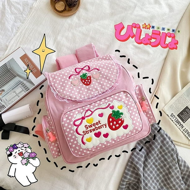 Mini Backpack - Pink Strawberry