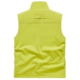 thumbnail image 4 of Mens Mesh Liner Vest with Zipper Pockets Summer Lightweight Softshell Windbreaker Sleeveless Jacket for Golf Sai Travel Hiking Big and Tall Size M-5XL Green, 4 of 4