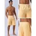 thumbnail image 5 of DARING DIVA Men's Drawstring Waist Beach Striped Swimwear Shorts 36 Yellow, 5 of 6