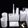 thumbnail image 1 of de accesorios de , paquete de 5, soporte para cepillo de , vaso, taza, decoración resistente BLESIY Plato de jabón de baño, 1 of 7