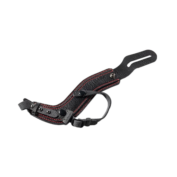 Injueey Correa de muñeca de cuero de microfibra para cámara, antipérdida, Color sólido, resistente a desgarros, accesorios de para Cámaras de vídeo Negro