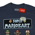 thumbnail image 3 of Nintendo Super Mario Kart T-Shirt Men's Pixelated Character Grid Adult Tee, 3 of 5