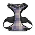 thumbnail image 5 of Bingfone Purple Floral Gingham Check Plaid No Pull Dog Vest Harness For Small Medium Large Dogs Strap For Puppy Walking,Training,Dog Harness-Large, 5 of 9