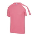 thumbnail image 4 of Just Cool Mens Contrast Cool Sports Plain T-Shirt, 4 of 5