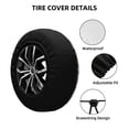 thumbnail image 2 of Susaid Happy Halloween Print Water Proof Spare Tire Cover Wheel Tire Dust-proof Cover Fit Trailer, RV, SUV and Many Vehicle-17 inch, 2 of 6